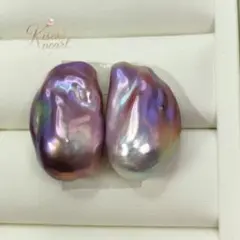 本真珠 SV セミバロックパールブレスレット マルチカラー 8.4〜8.8mm 