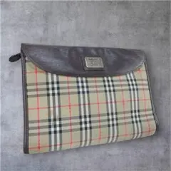 未使用 BURBERRYS バーバリー セカンドバッグ クラッチ シャドーホース