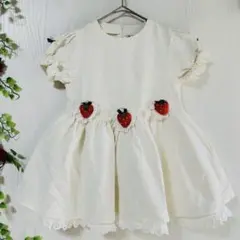 ローラアンドシェリー　ワンピース いちごモチーフ ワンピース 110