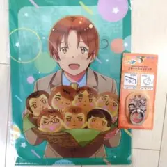ヘタリア　クリアファイル　スマートフォンリング　2点セット