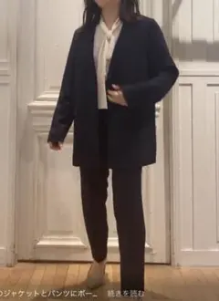 リエス　セットアップ　ノーカラージャケット パンツ　スーツ　フォーマル　礼服