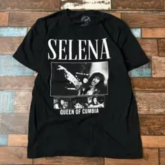 ビンテージ　古着　セレーナ・キンタニーヤ　ミュージック　メンズ　半袖tシャツ　黒のサムネイル