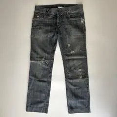 イタリア製✨ドルチェ&ガッバーナ ダメージ加工 ストレートデニム ジーンズ Lのサムネイル