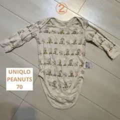 ②UNIQLO SNOOPY PEANUTS 70長袖 ボディスーツ