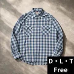 y2k DLT オンブレチェック ウエスタンシャツ FREE