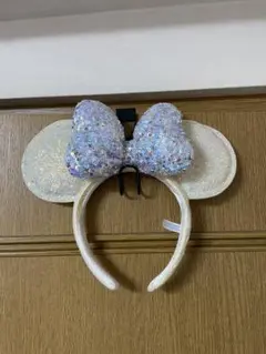 ディズニー ミニーマウスカチューシャ グリッターリボン