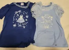 可愛いTシャツセット（ネイビー・水色）アクシーズファム　130