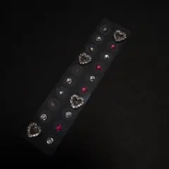 【まとめ買いがお得】耳つぼジュエリー20粒　キラキラシルバーハート【48】