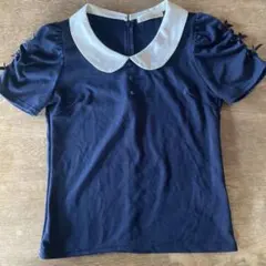 アンクルージュ　ネイビー半袖シャツ M