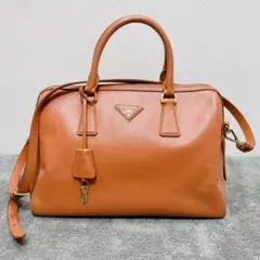PRADA プラダ ハンドバッグ サフィアーノ レザー オレンジ