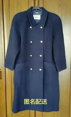 cojana ネイビー ダブルブレスト ロングコート