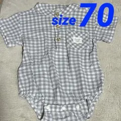 tete a tete ギンガムチェック ロンパース　70サイズのサムネイル