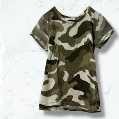 2306＊ラディエイト＊Tシャツ カーキ F 迷彩柄 半袖 袖二重 春夏