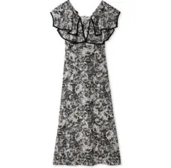 SNIDEL ラッフルカラーパイピングワンピース