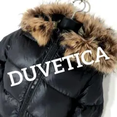 DUVETICA デュベティカ ラクーンファーフード付 ダウンJK 炭紺 38 
