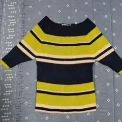 AZUL 半袖ニット M ストライプ