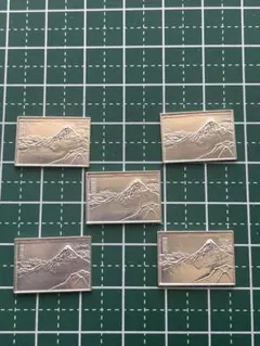 純銀レリーフ プレート 富士山彫刻 ミニ3枚 pure silver4.35g〜 - メルカリ