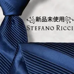【新品未使用✨】ステファノリッチ ネクタイ プリーツ加工 ソリッドタイ タグ付き