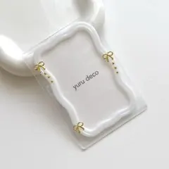 レジンデコ 硬質ケース トレカケース B8 推し活 うねうね 白 ゴールド