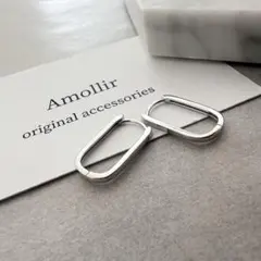 ⭐︎No.2 ロングフープピアス/シルバー シルバー925ピアス シンプルピアス