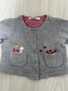 ファミリ８０cm 綿100%の身体に優しいカーディガン