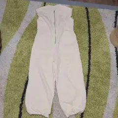 お値下げ フロントジップ オールインワン アイボリー
