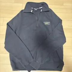 GUESS x Ellioti ハーフジップ スウェット ブラック L