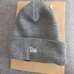 新品タグ付★NEW ERA BASIC CUFF BEANIE グレー ニット帽