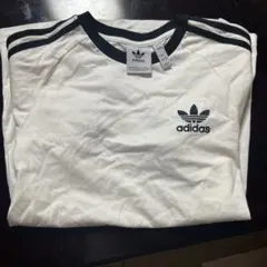 アディダス リンガーネック Ｔシャツ 刺繍ロゴ 半袖 トレフォイルのサムネイル