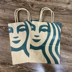 スターバックス　スタバ　紙袋　ショッパー　2枚セット　STARBUCKS