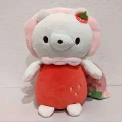ライオンさん（白） こわくないね いちごきぶん ぬいぐるみ 苺