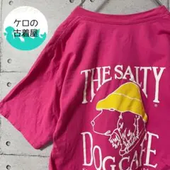 ヘインズ US古着 ドッグカフェ 店舗 企業 Tシャツ S ピンク 犬