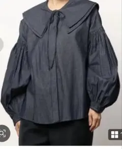 ミラウォーエン　ビックカラー　デニムシャツ　サイズ0