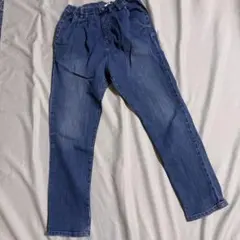 Devirock デビロック 楽デニム タックパンツ 150ストレッチ ネイビー