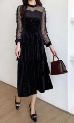 ベロアワンピース　オケージョン