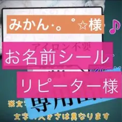 みかん⋆。˚✩様専用　お名前シール タグ用 アイロン不要