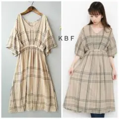 KBF アーバンリサーチ◉チェック柄シアーワンピース　透け感　人気完売品
