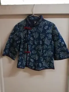 XUELIANWEN チャイナ服　花柄　藍染