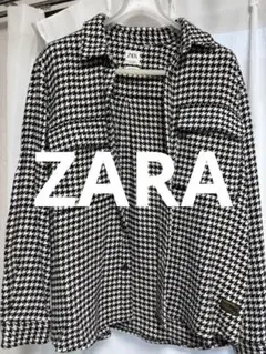 ZARA ハウンドトゥース柄ジャケット L
