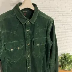 ego tripping ウエスタンシャツ　コーデュロイ　日本製　グリーン　緑