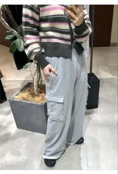 美品【CITYSHOP】シティショップ／スウェットカーゴパンツ／グレー36のサムネイル