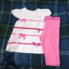 マヨラルmayoralリボンデザインのトップスとレギンスセット80