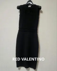 RED VALENTINO ノースリーブワンピース ブラック