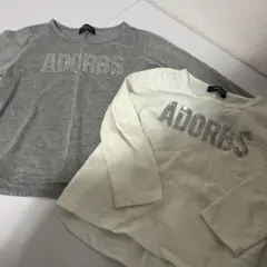 30.コムサイズム　ロンT 長袖100 白　110グレー　2枚セット