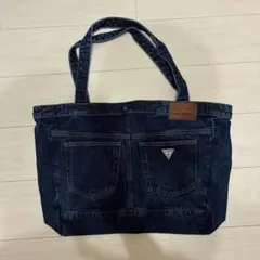 GUESS JEANS ダークデニム トートバッグ