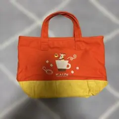 【非売品】KALDI カルディ トートバッグ オレンジ×イエロー ランチバッグのサムネイル