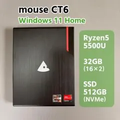mouse CT6 ミニPCメモリ32GB Ryzen5 5500U Amazon | mouse CT6 小型デスクトップパソコン (Ryzen5 5500U 8GB