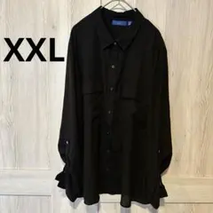 APT.9 シャツ 黒 長袖シャツ 【XXL】 トップス 海外古着 古着