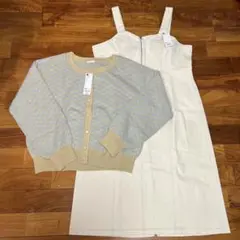 2点 セット GU ジーユー デニム ジャンパー ドレス カーディガン チドリ