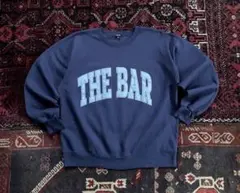 USA古着 THE BARスウェット トレーナー ネイビー Lのサムネイル